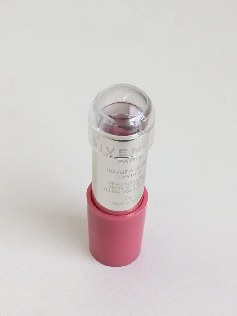 Givenchy Rouge Interdit Lipstick 10 Paradise Pink 3.4g New Clear Cap